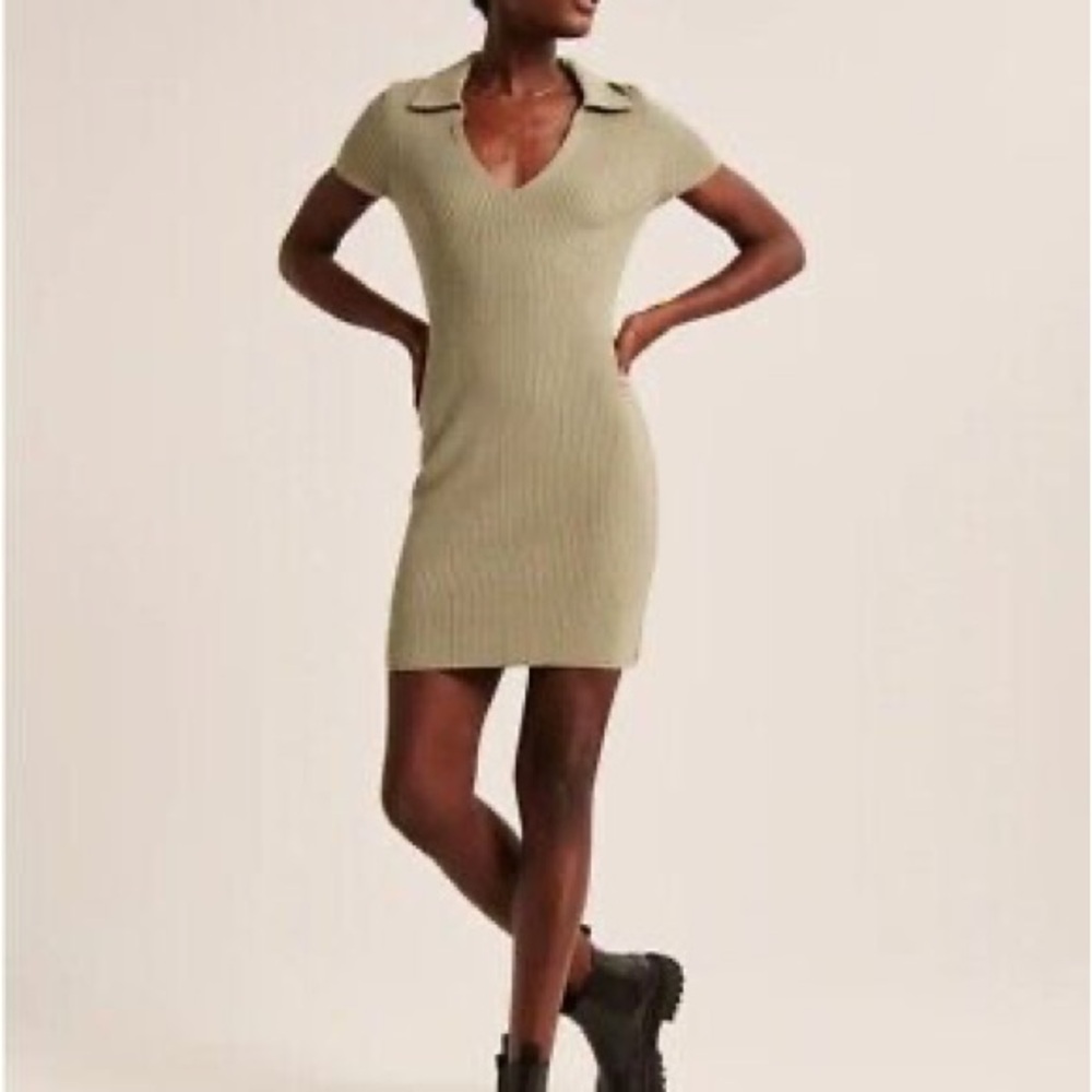 Abercrombie & Fitch Ribbed Knit polo Dress